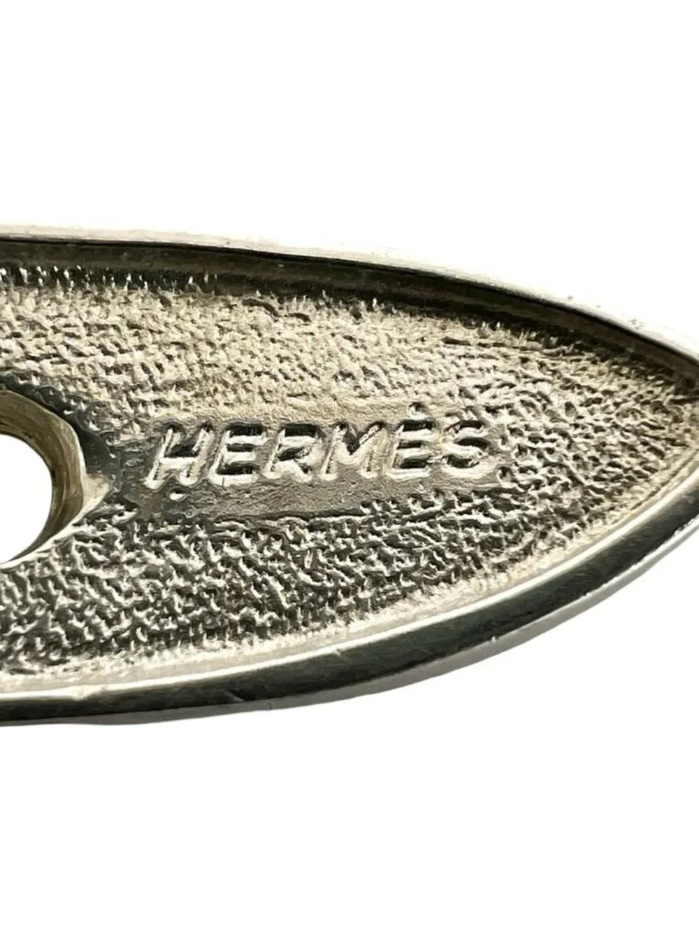 Hermes Vintage Boucles Sellier MM Bracelet 925 Sterling Silver